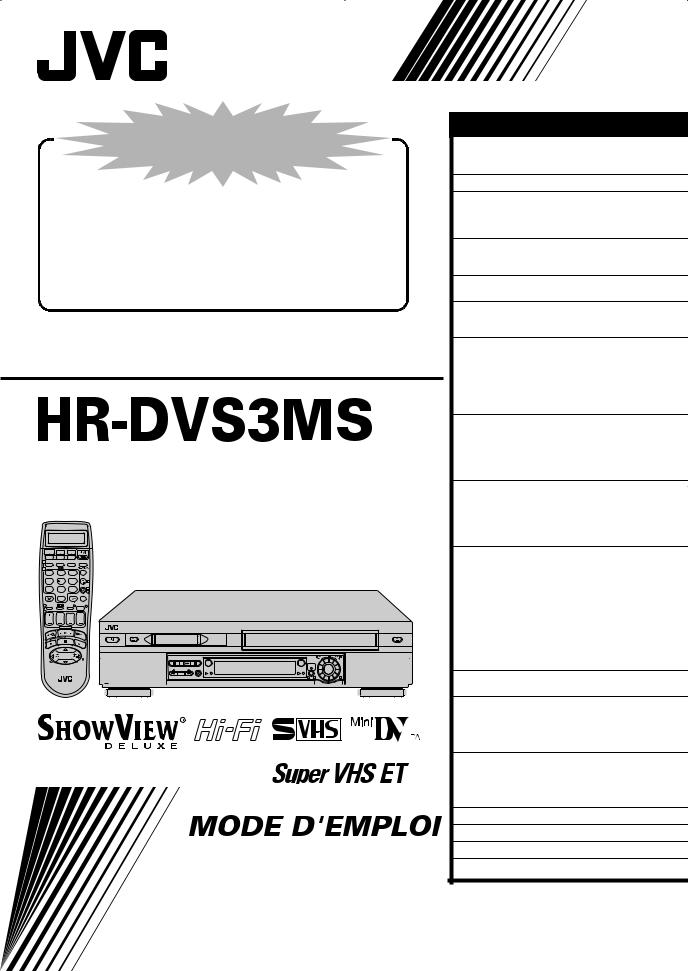 JVC HR-DVS3MS, HR-DVS3 User Manual