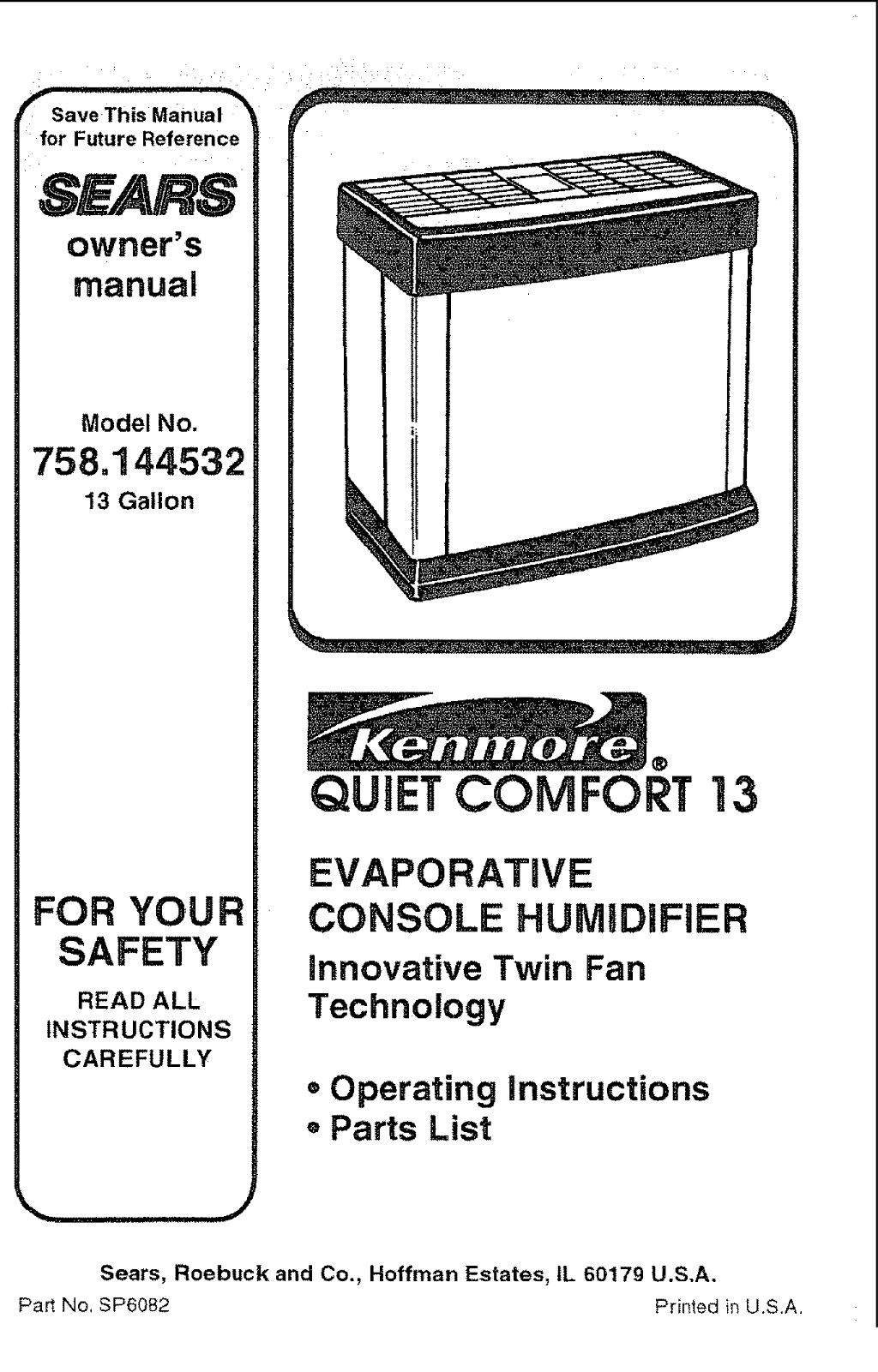Kenmore 758.144532 Owner's Manual