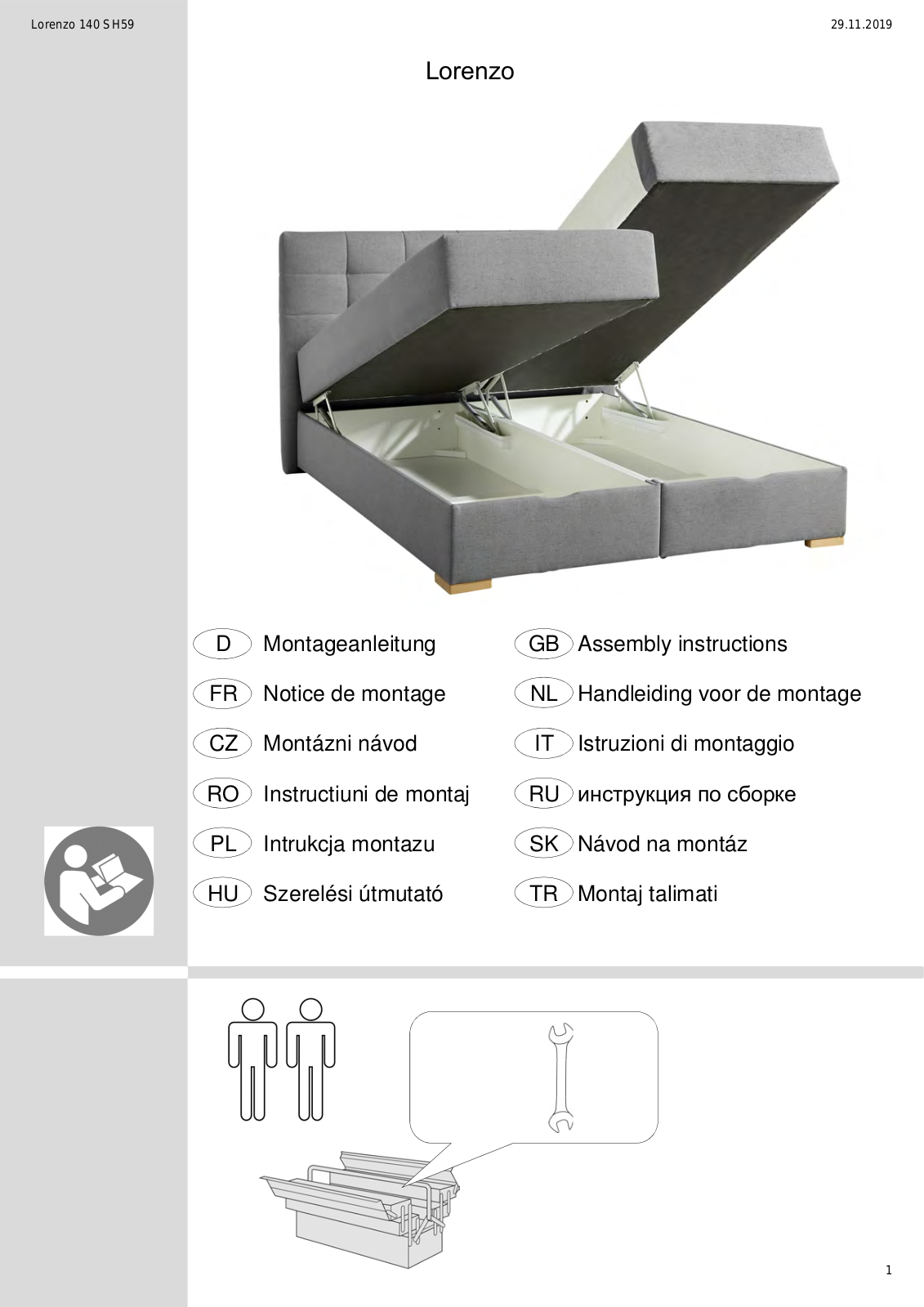 Home affaire Lorenzo 140 SH59 Assembly instructions