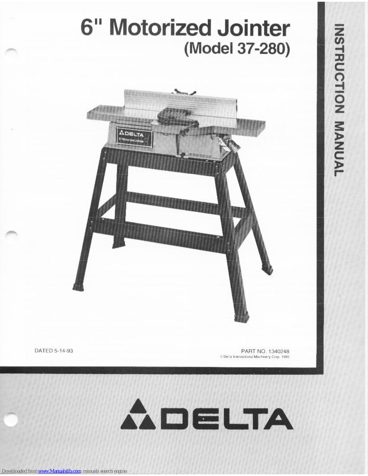 Delta 37-280 Instruction Manual