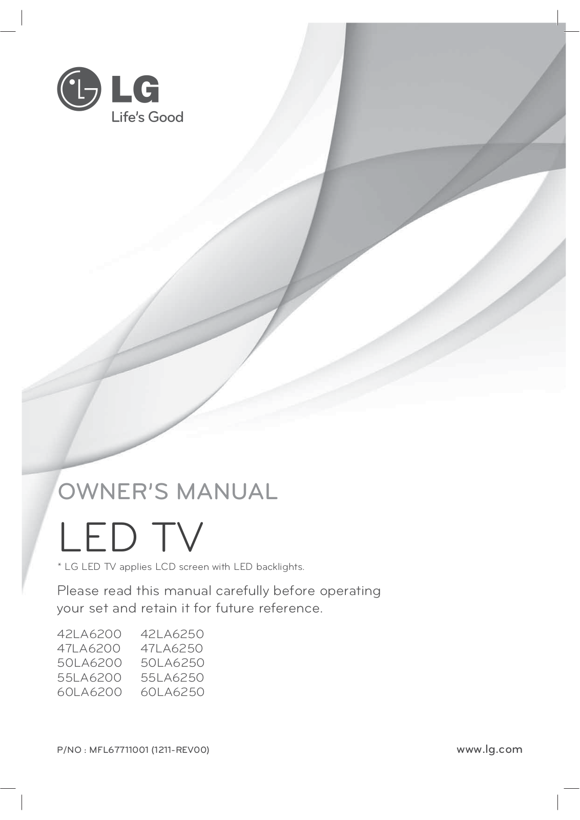 LG 55LA6200UA User Manual