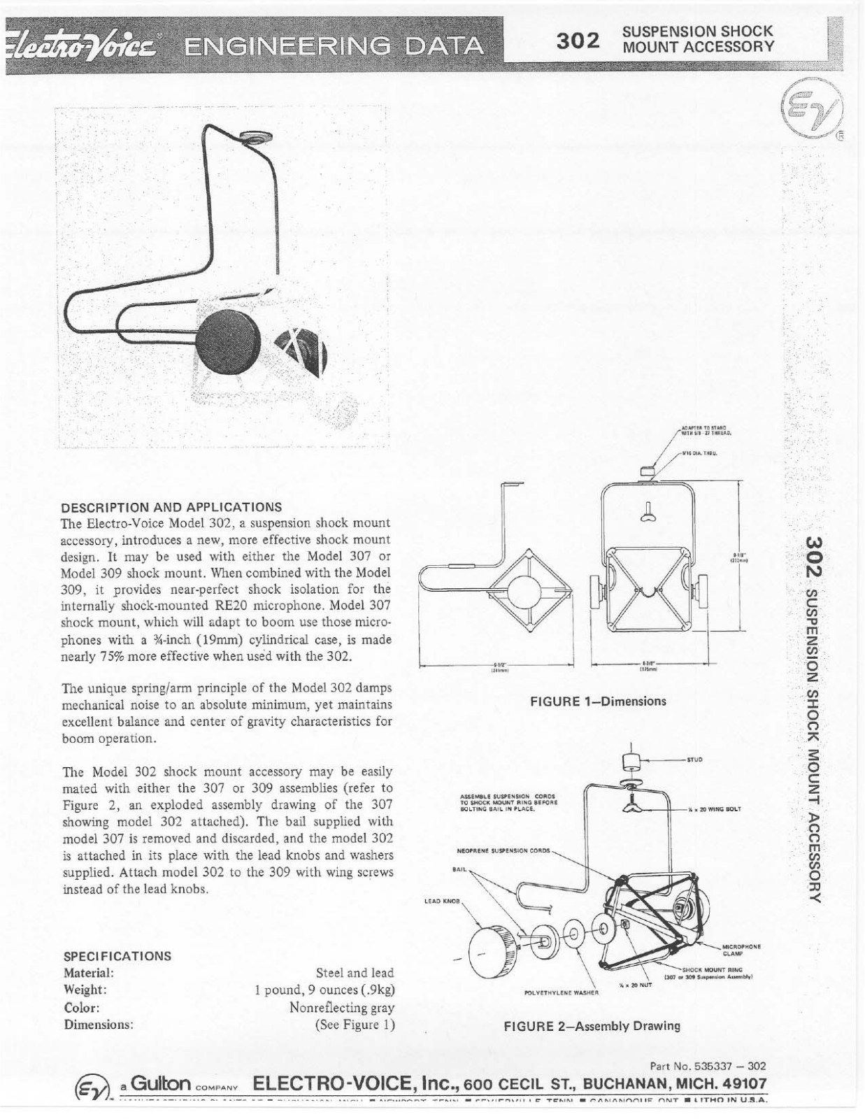 Electro-voice 302 DATASHEET