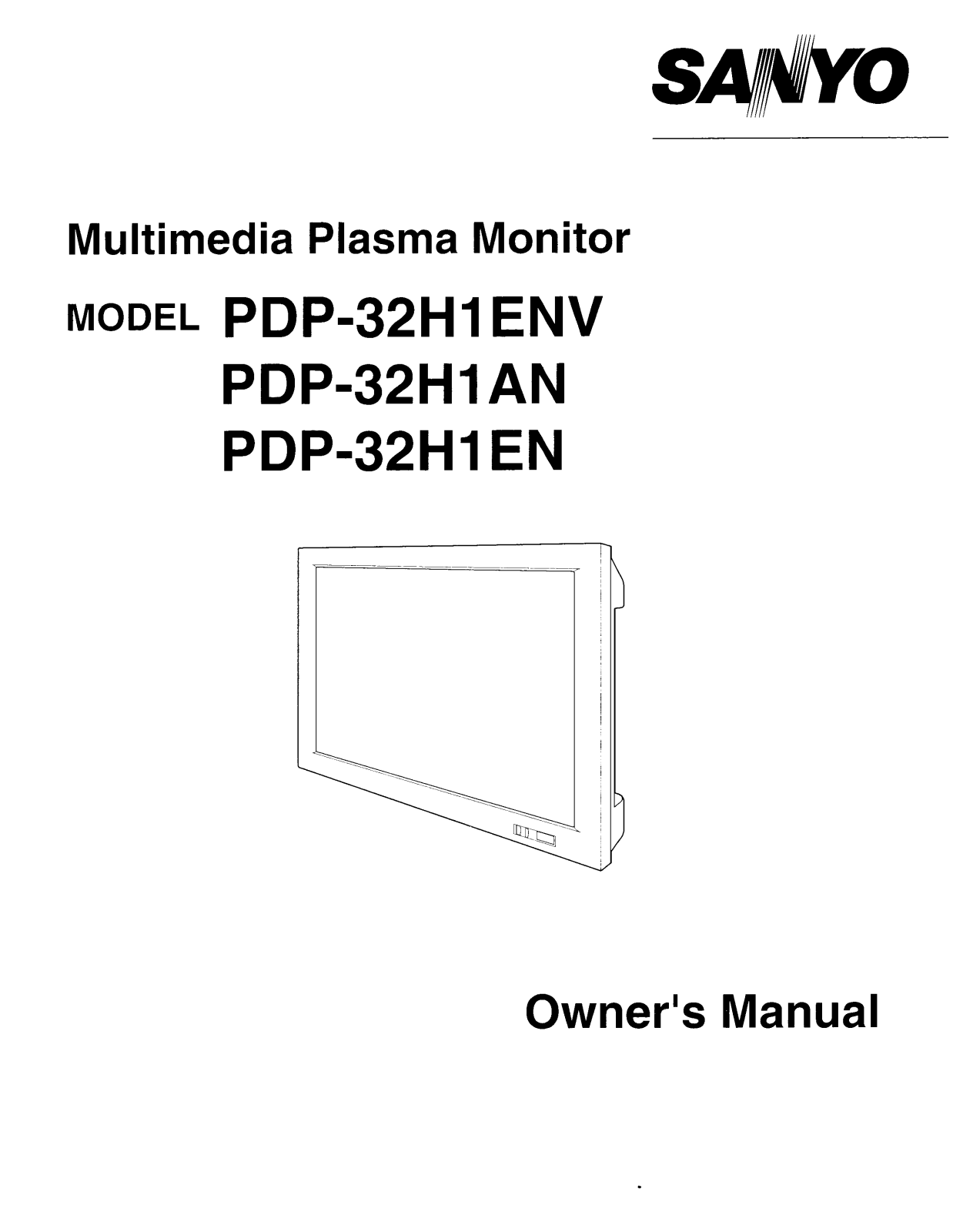 Sanyo PDP-32H1A User Manual