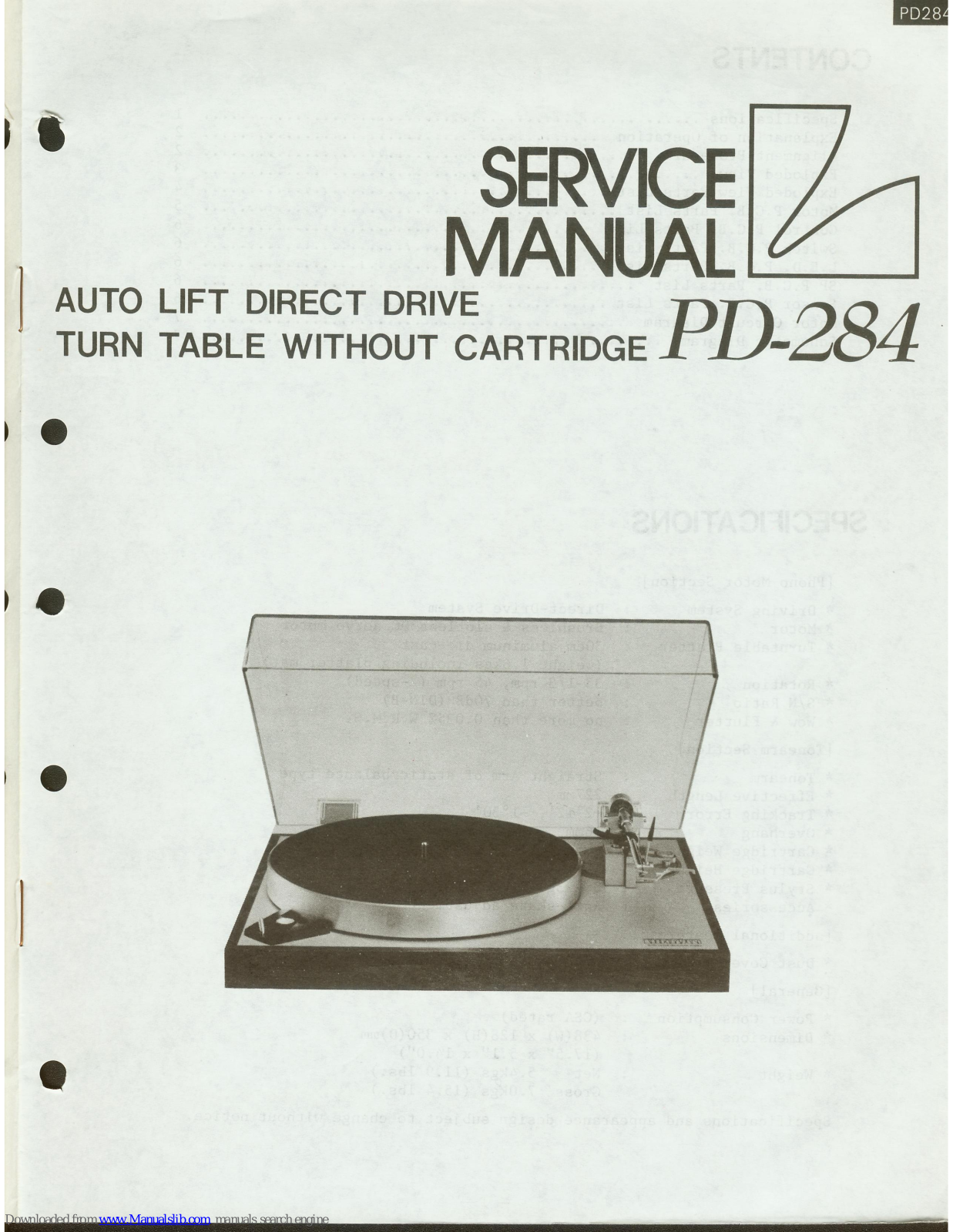 LUX PD-284 Service Manual