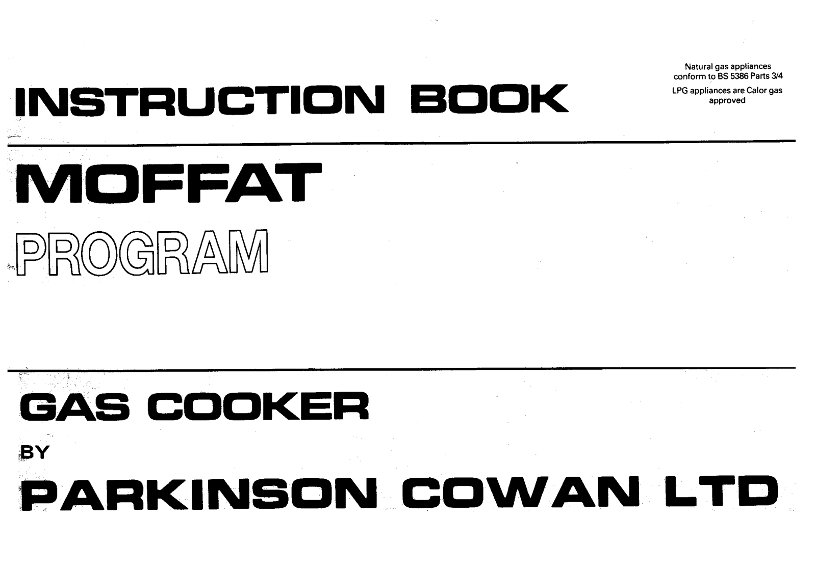 Parkinson Cowan Program User Manual