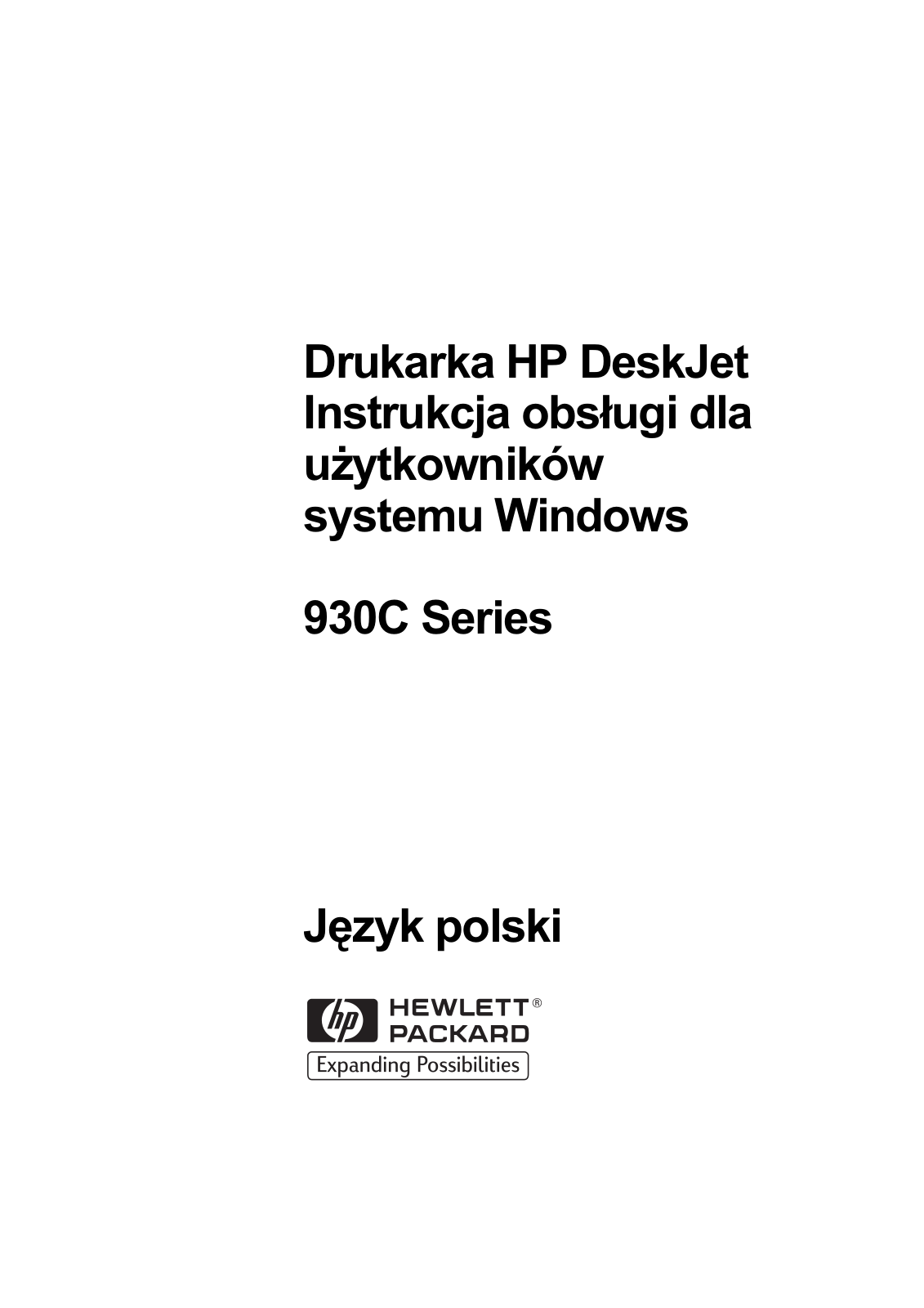 Hp DESKJET 930C, DESKJET 935C, DESKJET 932C User Manual