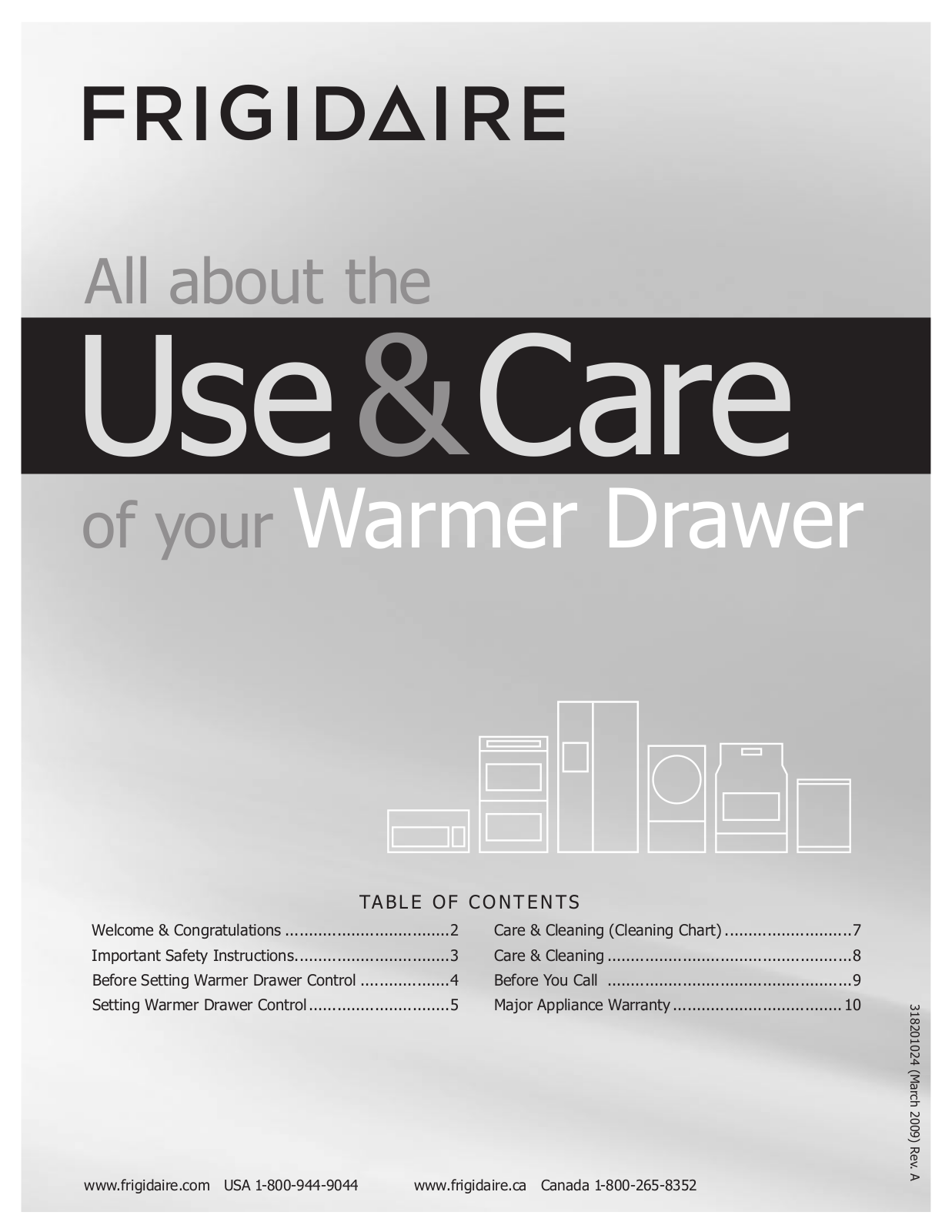 Frigidaire 318201024 User Manual