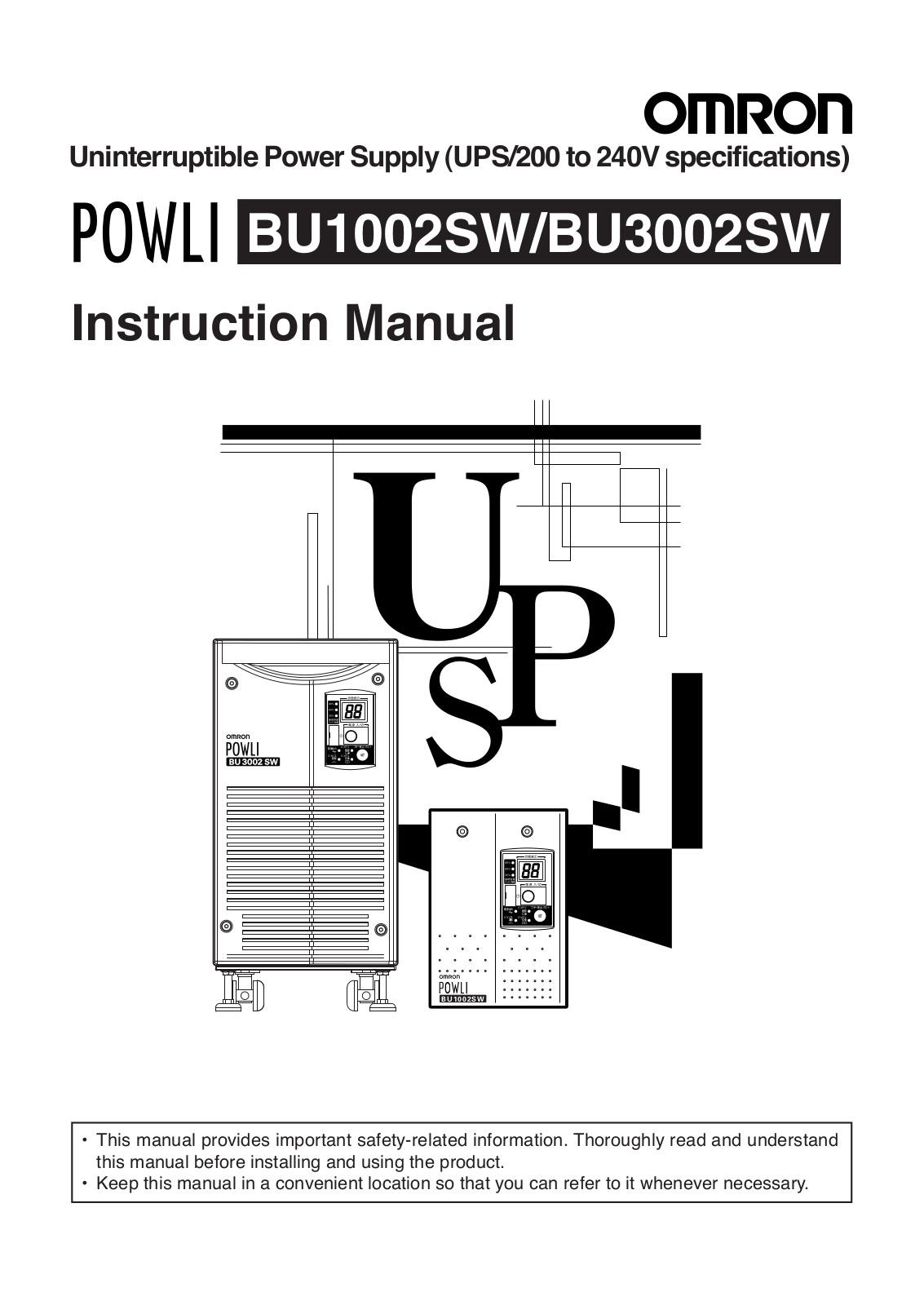 Omron BU1002SW, BU3002SW User Manual