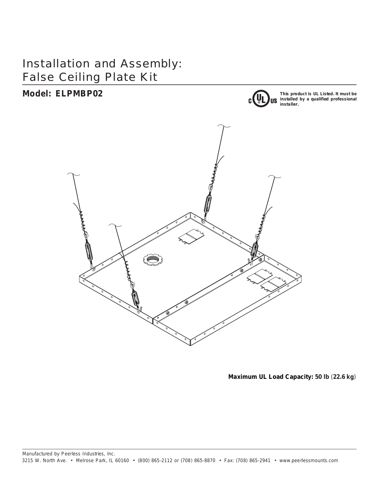 Epson False Ceiling Plate Kit Installation Guide