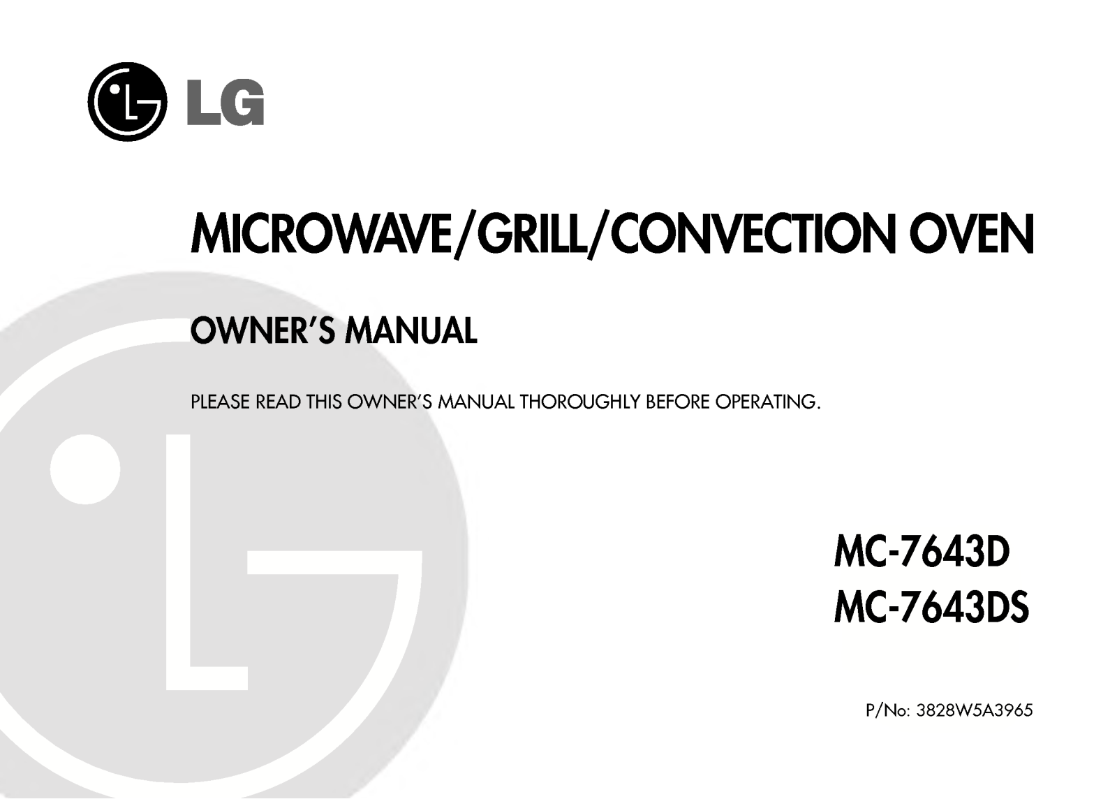 LG MC-7643DS User Manual