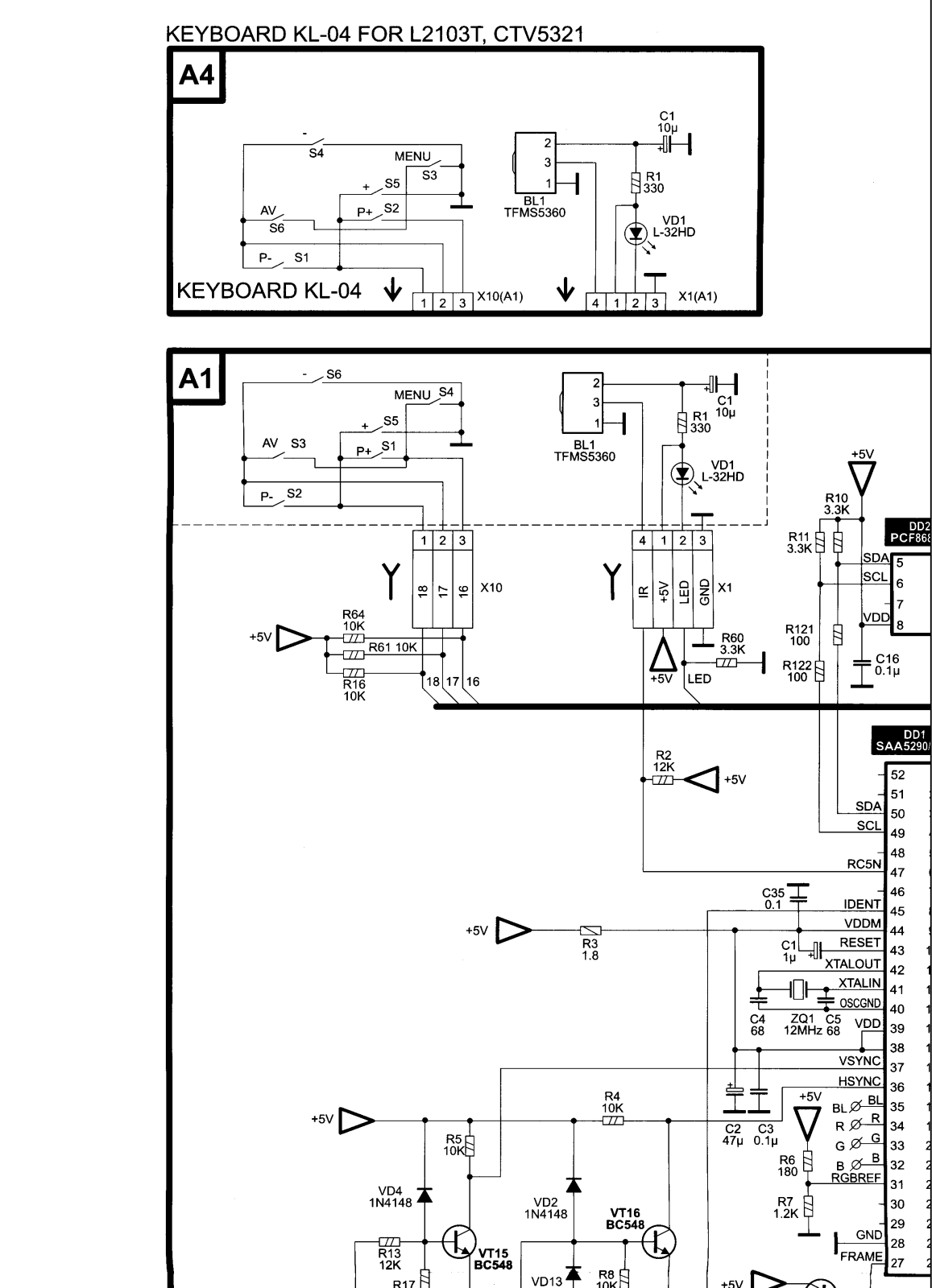 Crown 14L3, 14L4, 2001L, 20L3 Schematic