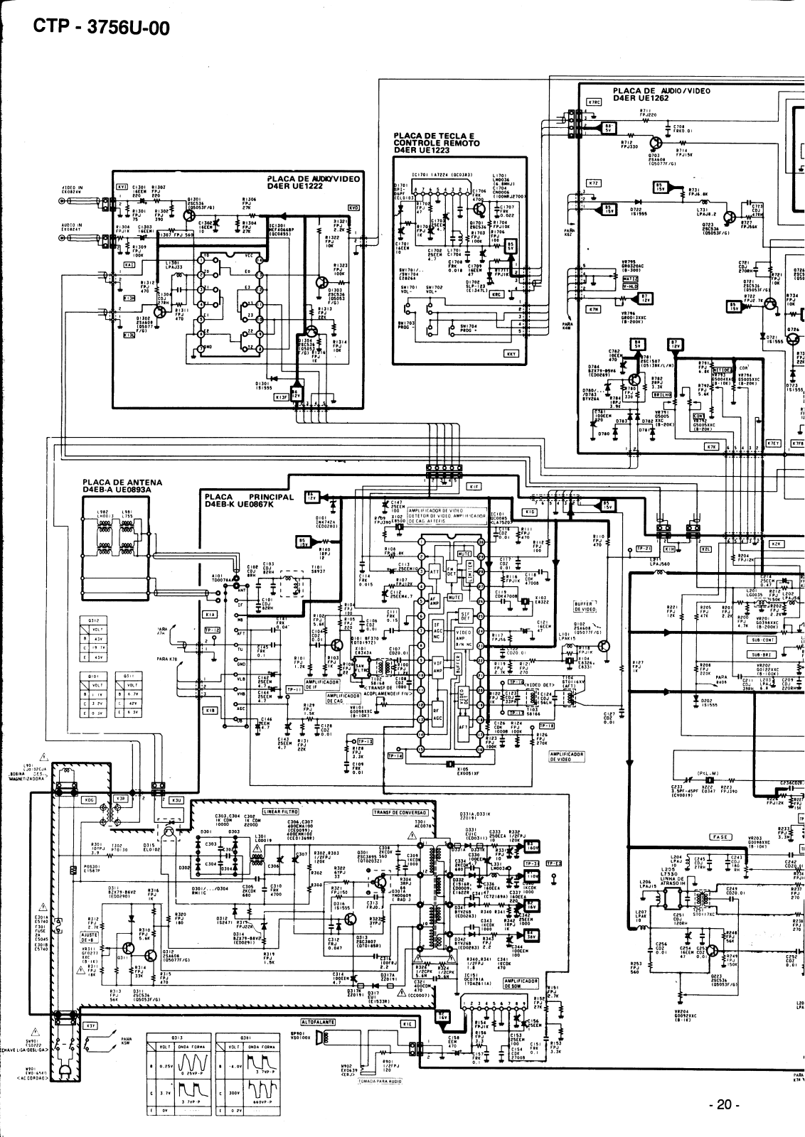 Sanyo CTP 3756U Schematic