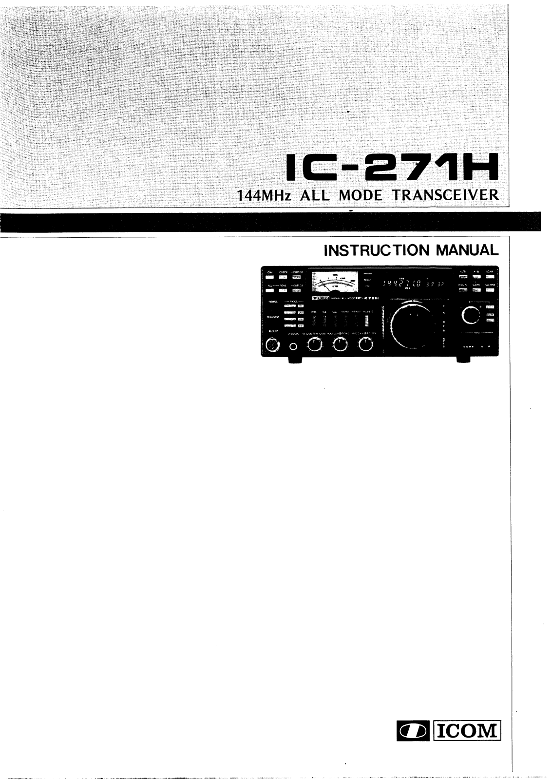 Icom IC-271H User Manual