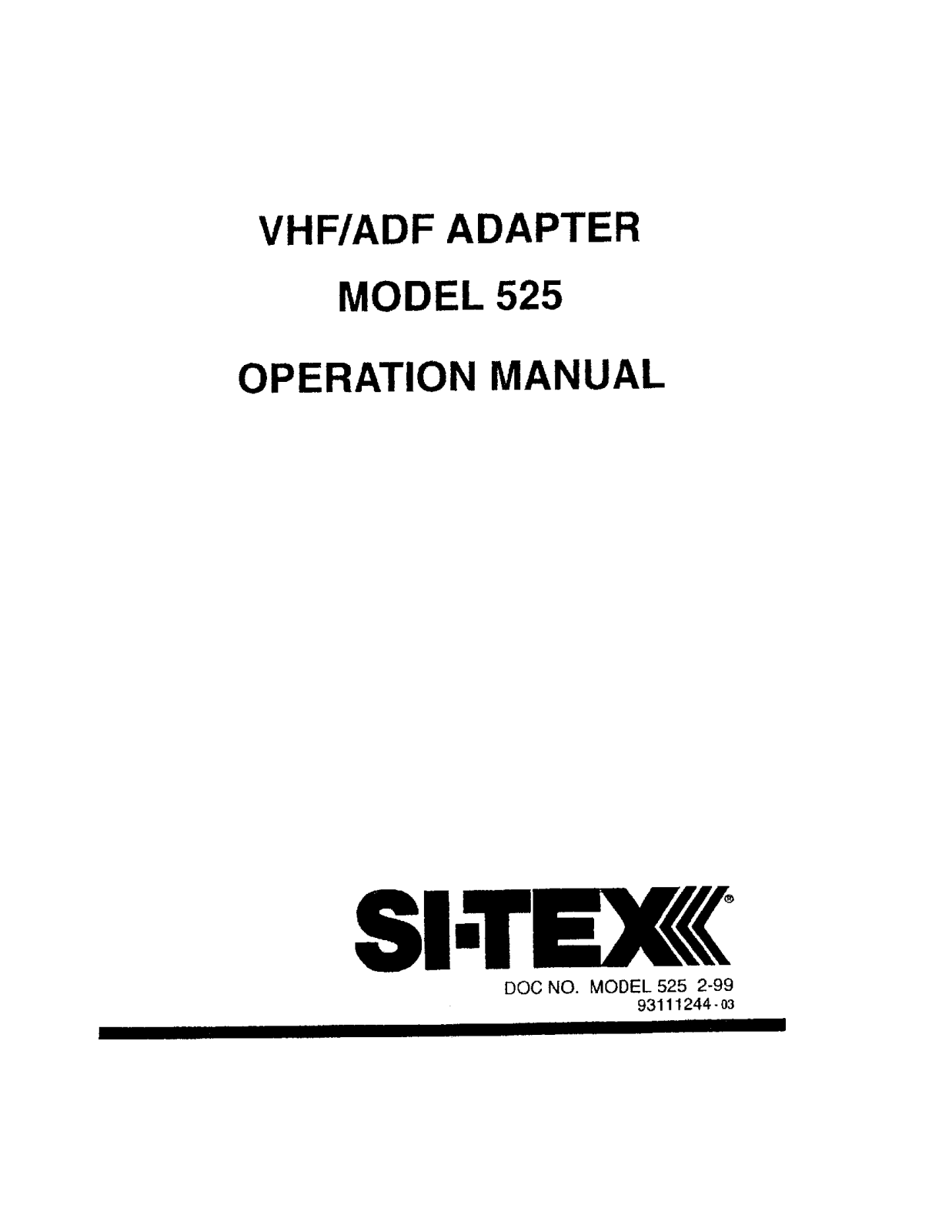 Si-tex 525 User's Manual