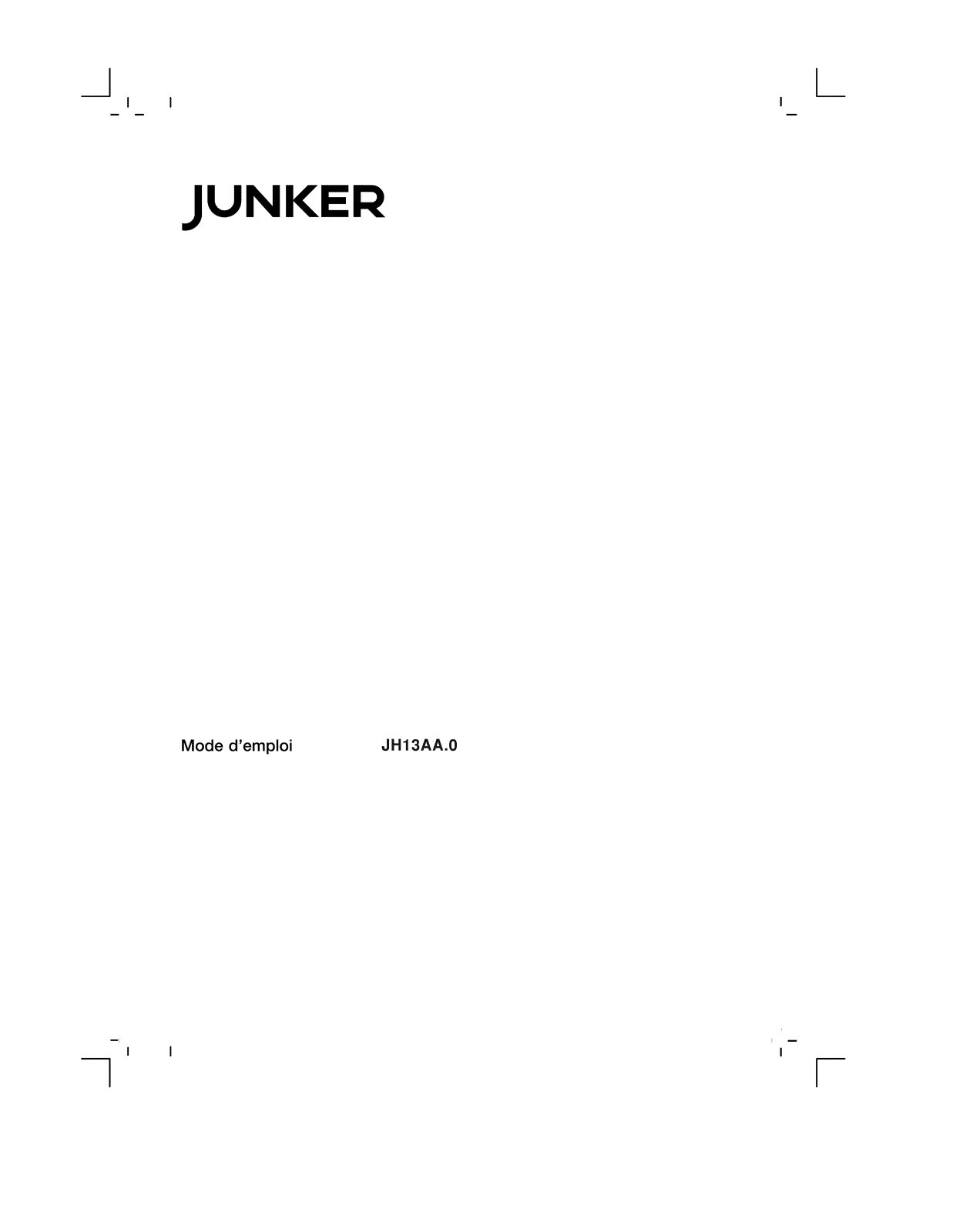 SIEMENS JH13AA50 User Manual