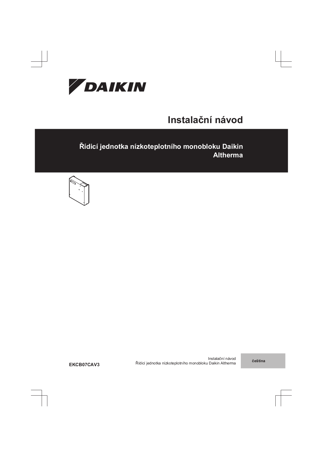 Daikin EKCB07CAV3 Installation manuals