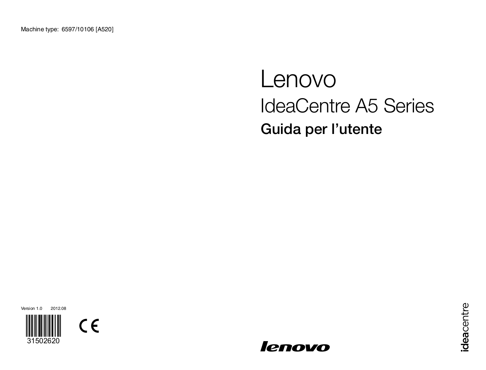 Lenovo IdeaCentre A5 Series User Guide