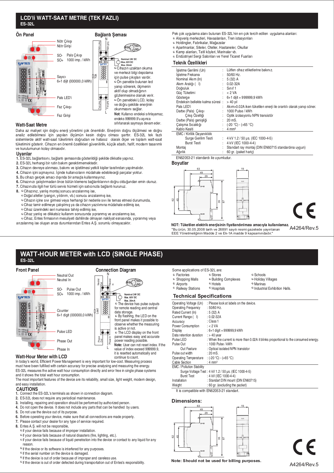 ENTES ES-32L User guide