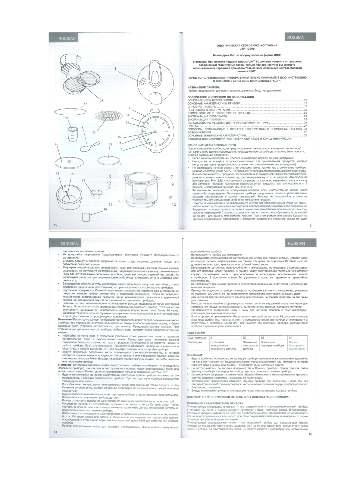 Unit USP-1220S User Manual