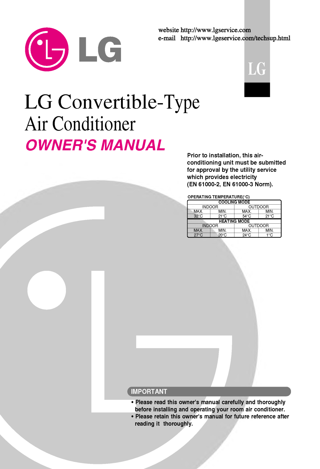 LG UV30E User Manual