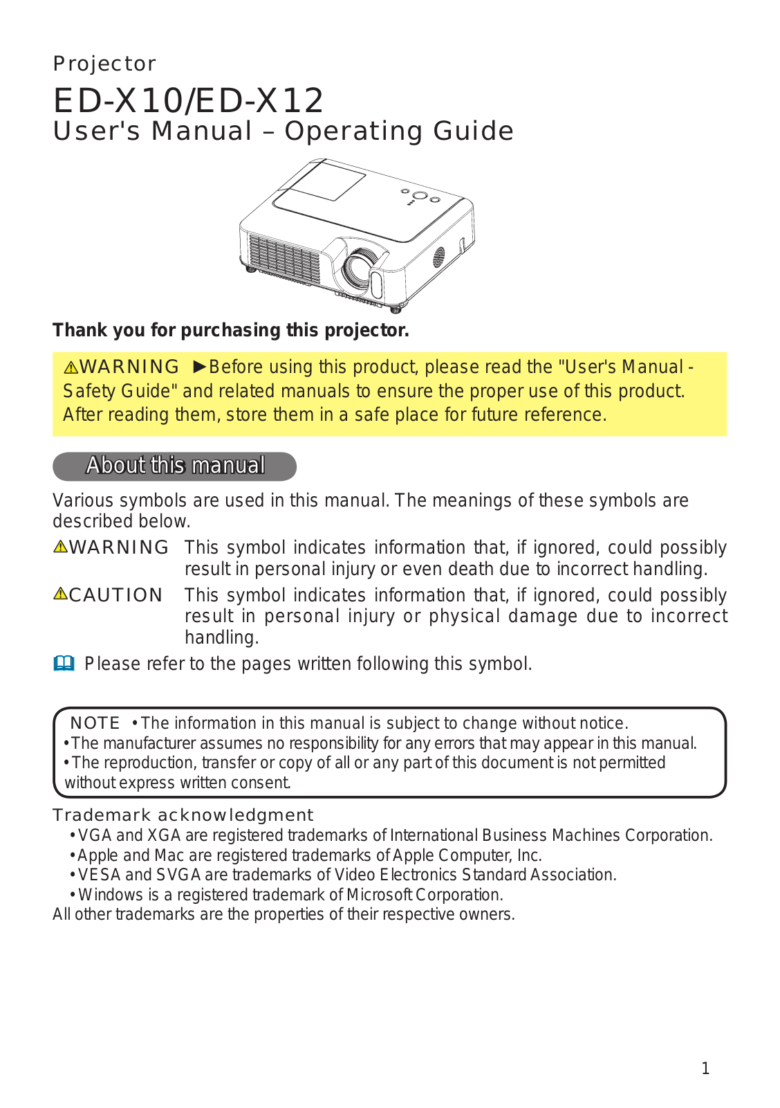 IBM ED-X10, ED-X12 User Manual