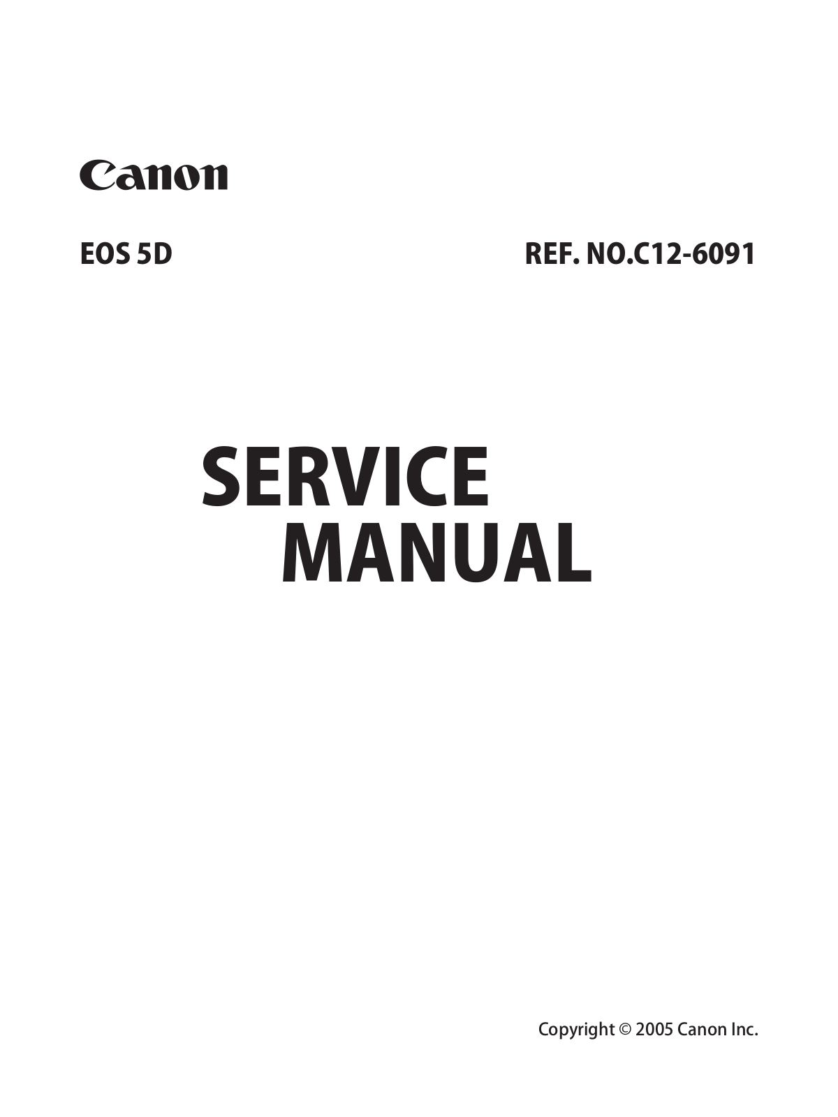 Canon EOS 5D Service manual