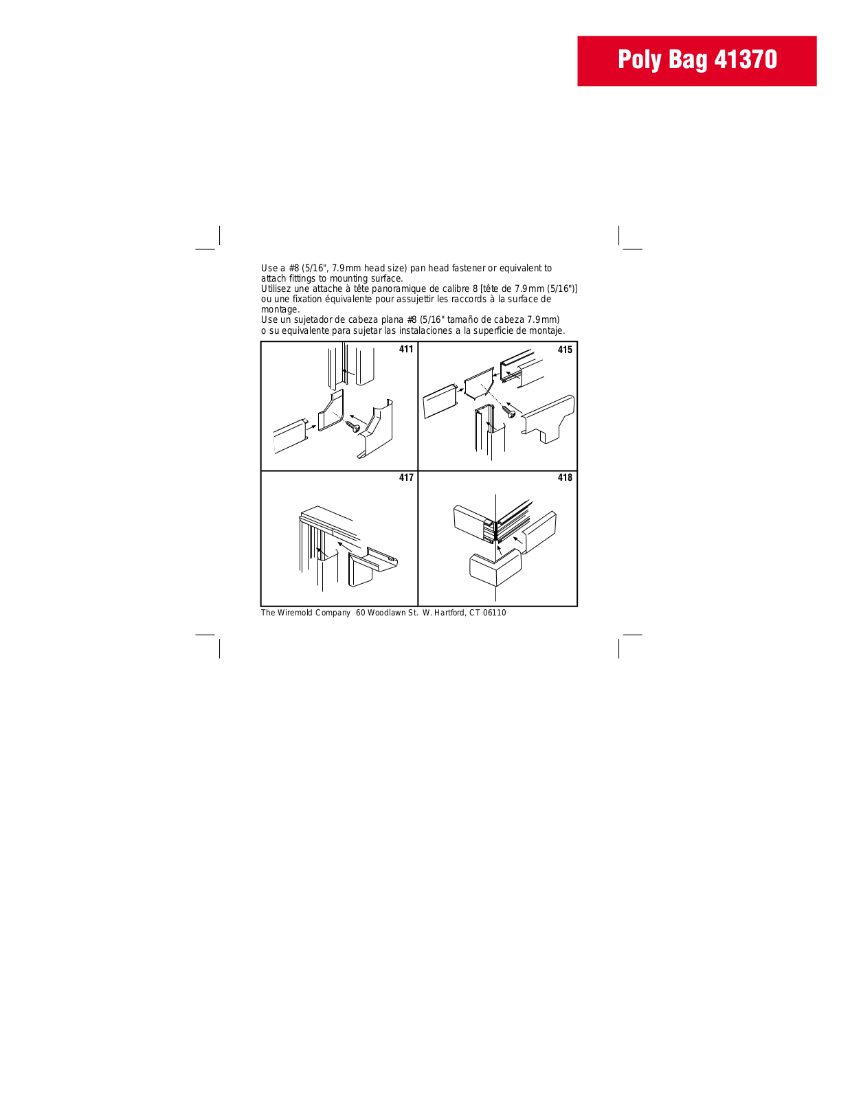 Wiremold 41370 Installation Manual - ManualMachine.com