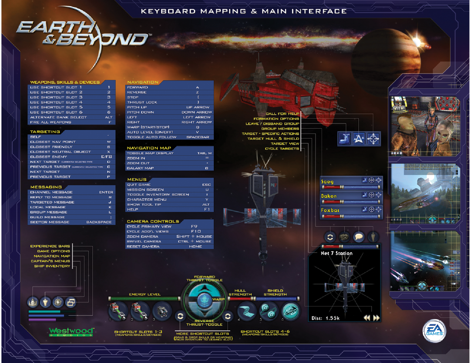 Games PC EARTH BEYOND-KEYBOARD MAPPING MAIN INTERFACE COLOR User Manual
