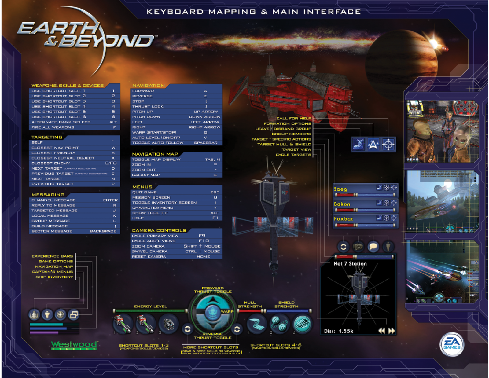 Games PC EARTH BEYOND-KEYBOARD MAPPING MAIN INTERFACE COLOR User Manual