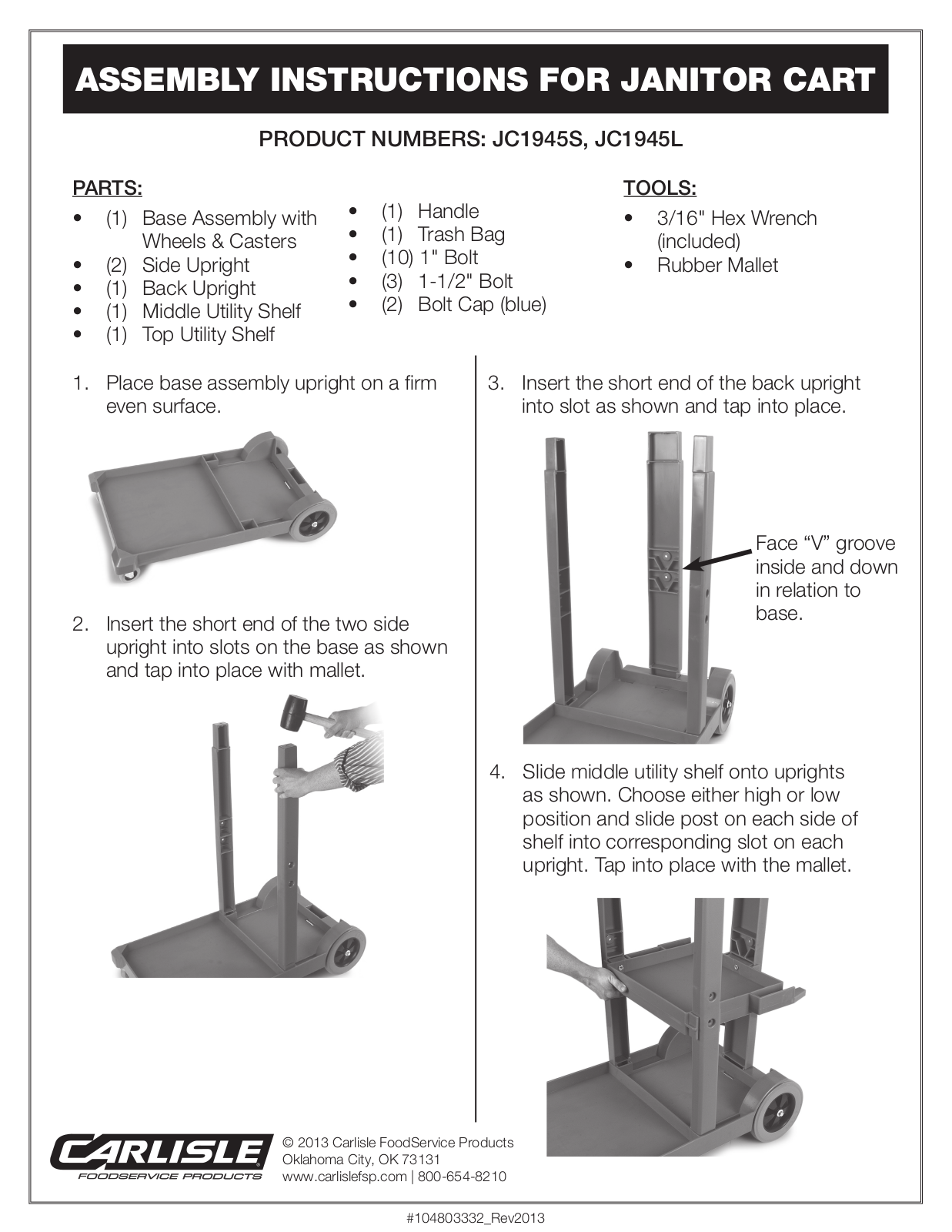 Carlisle JC1945L User Manual