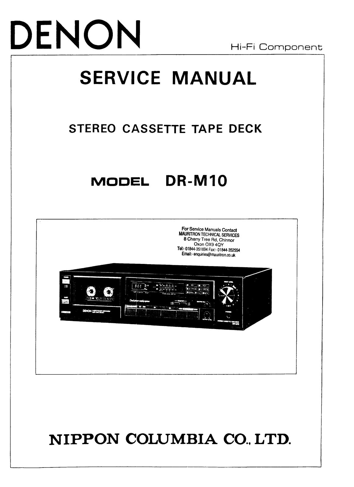 Denon DR-M10 Service Manual