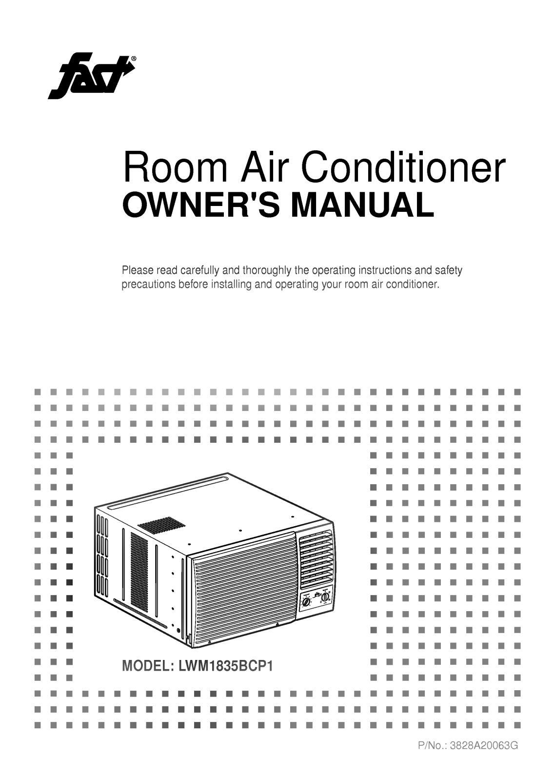 LG LWM1835MCN User manual