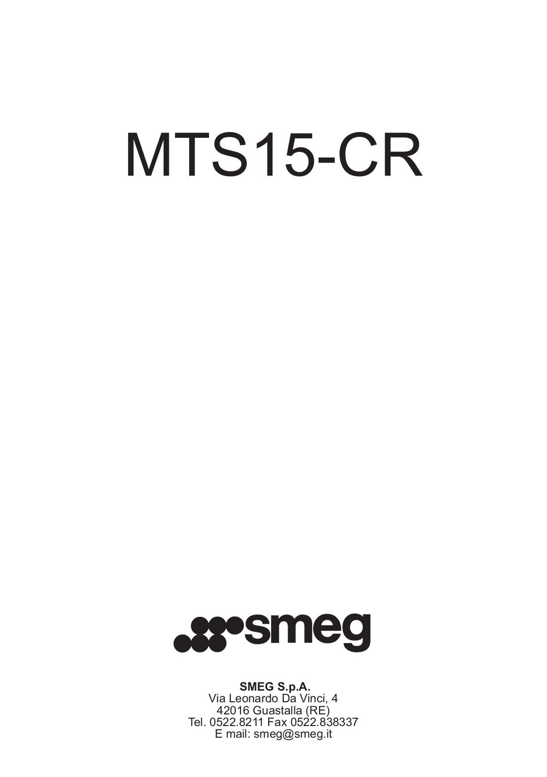 Smeg MTS15-CR User Manual