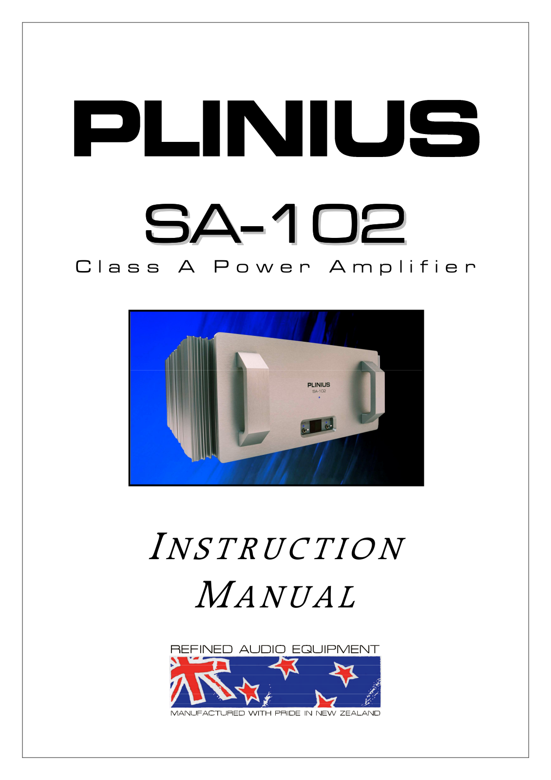 Plinius Audio SA-102 User Manual