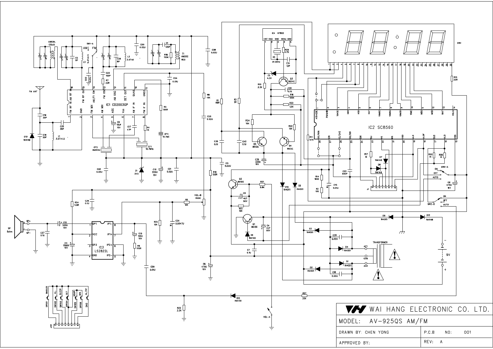 Wai Hang AV-925QS Schematic