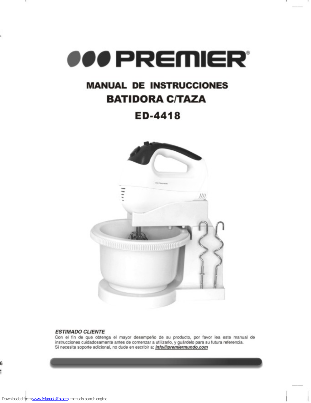 Premier ED-4418 Instruction Manual - ManualMachine.com