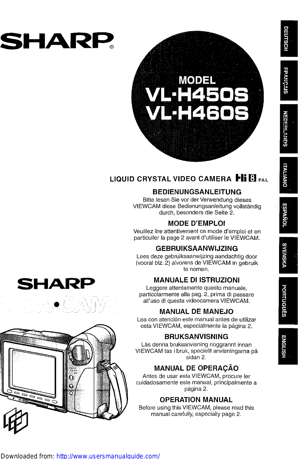 SHARP VL-H450S/H460S User Manual