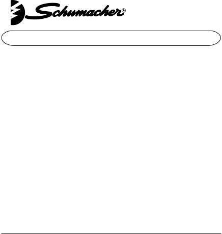 Schumacher 1015, 1010-2, 1010, CM-1, 82-6 User Manual