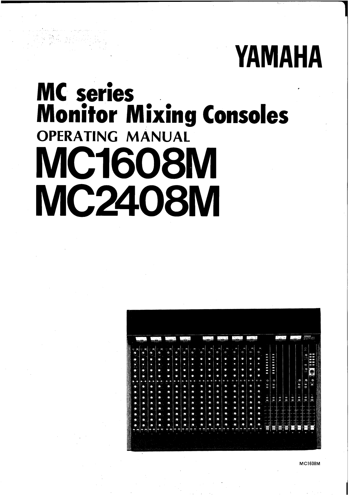 YAMAHA MC1608M, MC2408M User Manual