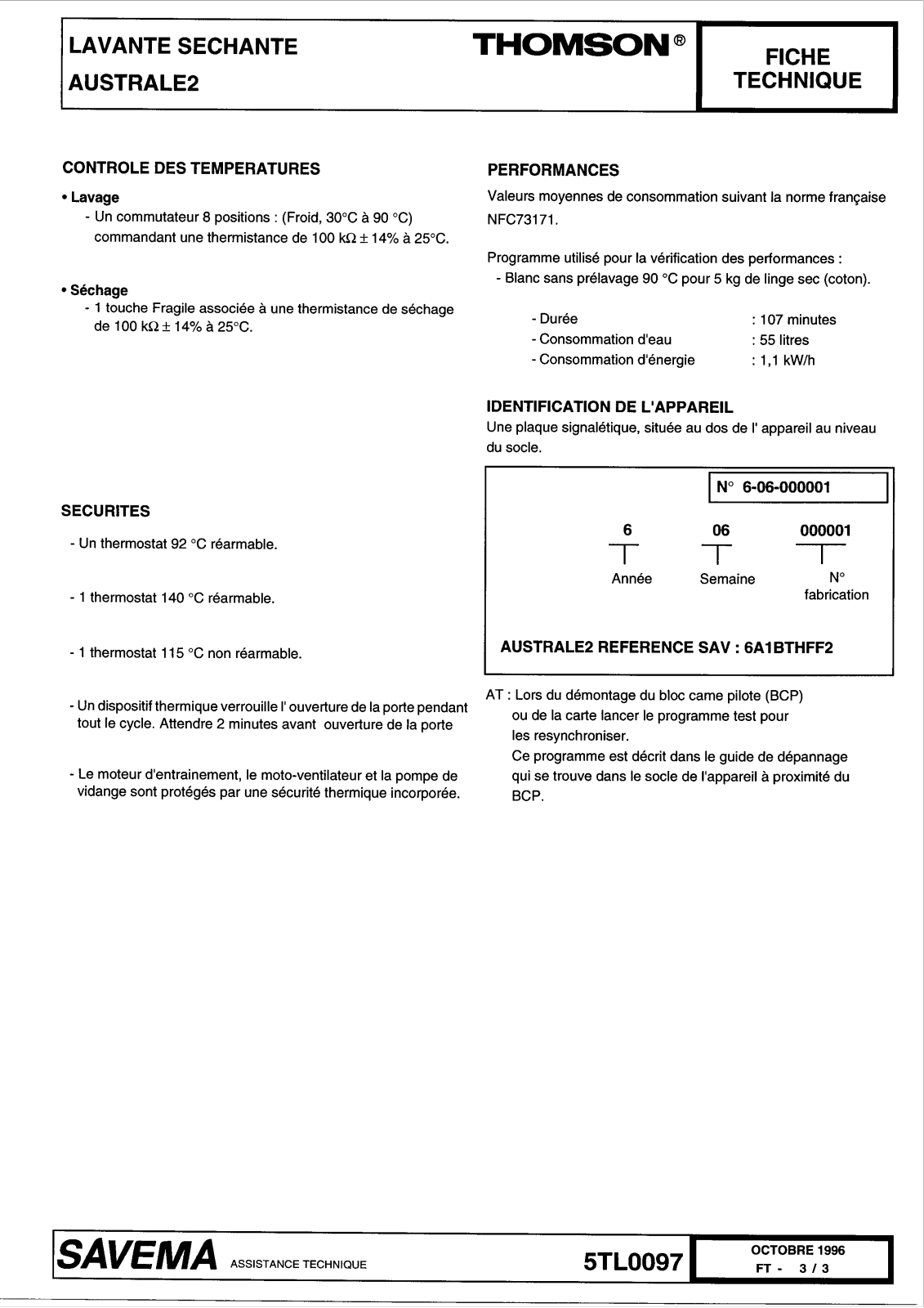 THOMSON Australe 2 User Manual