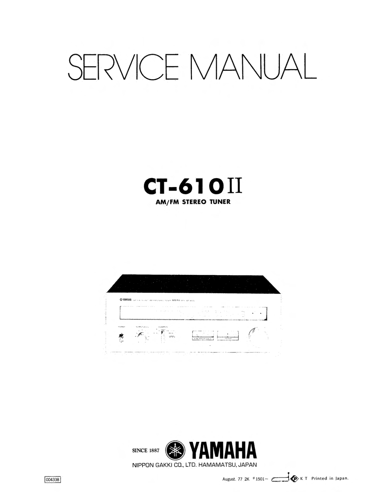 Yamaha CT-610 Mk2 Service manual