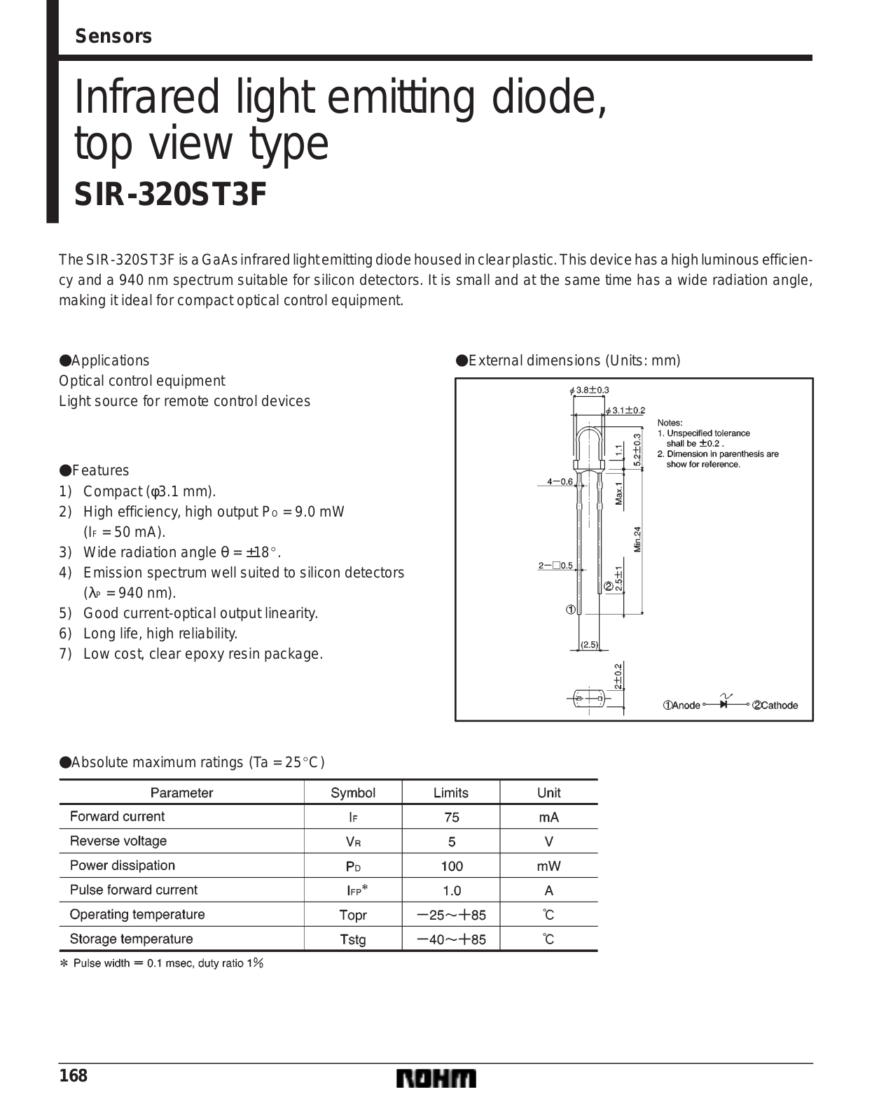 ROHM SIR-320ST3F Datasheet