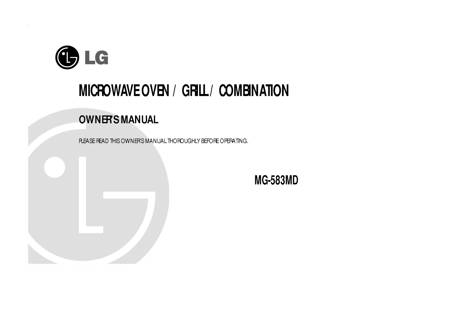 LG MC-1004, MC-1004B User Manual