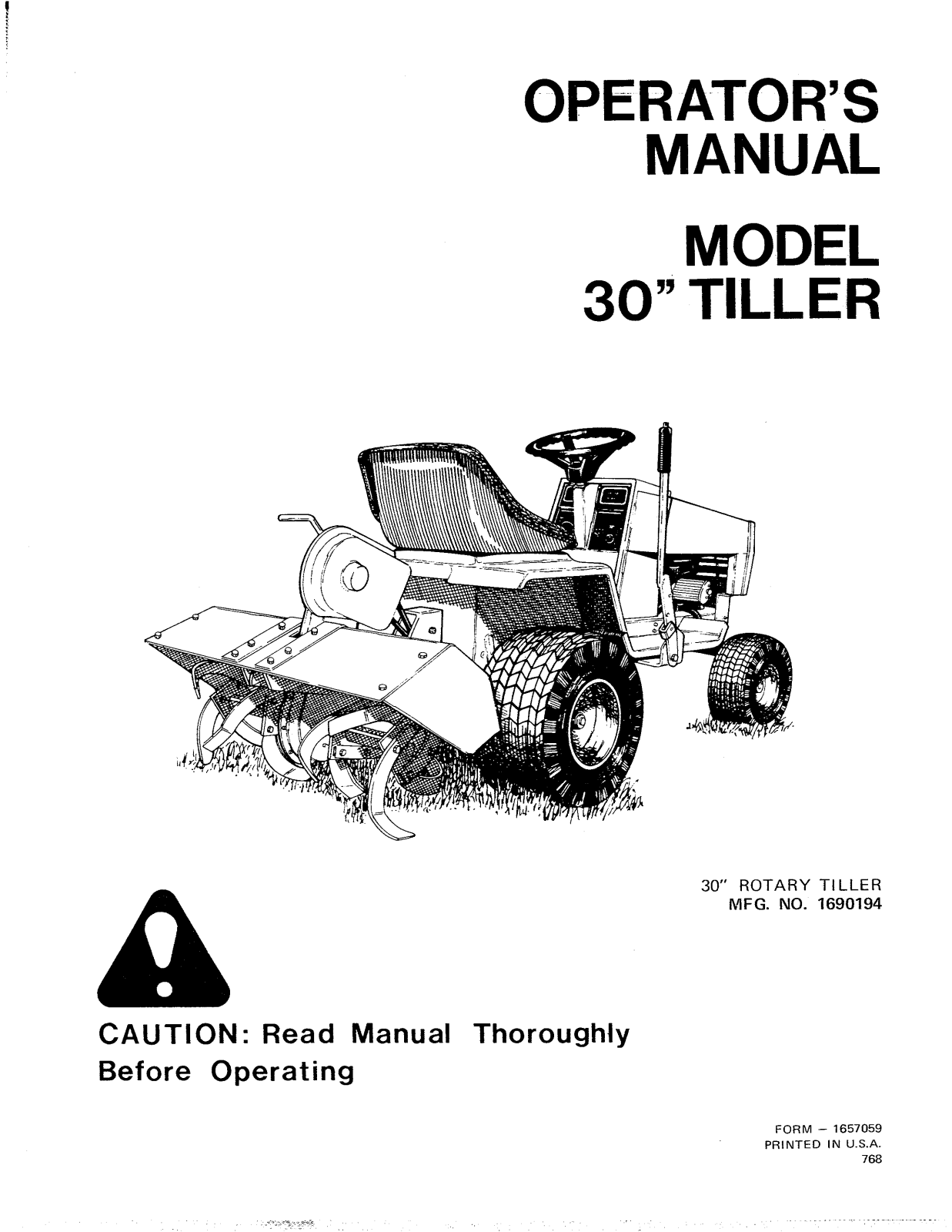 Snapper 1690194 User Manual