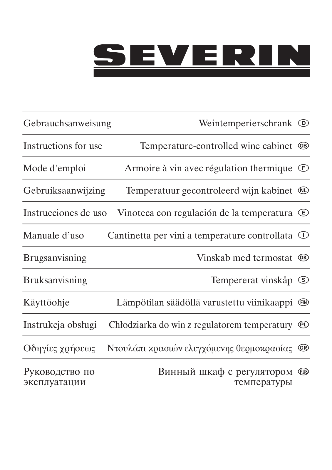 Severin KS 9886 User Manual