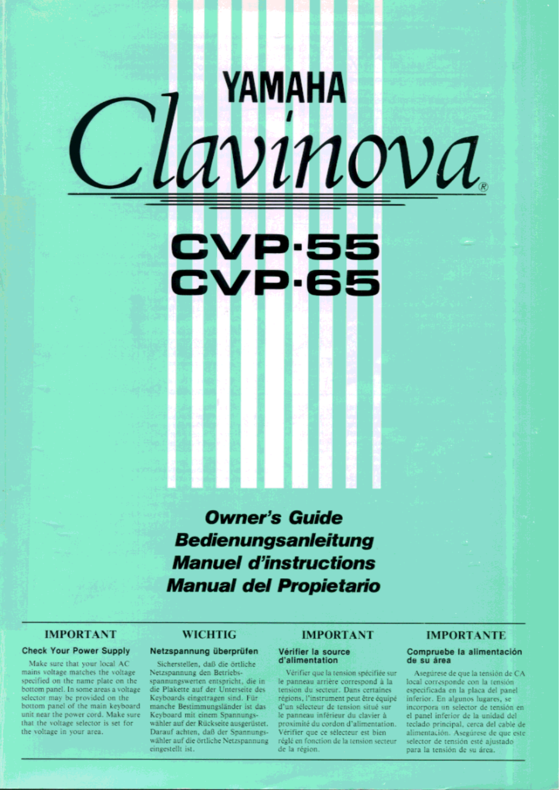 Yamaha CVP-65, CVP-55 User Manual