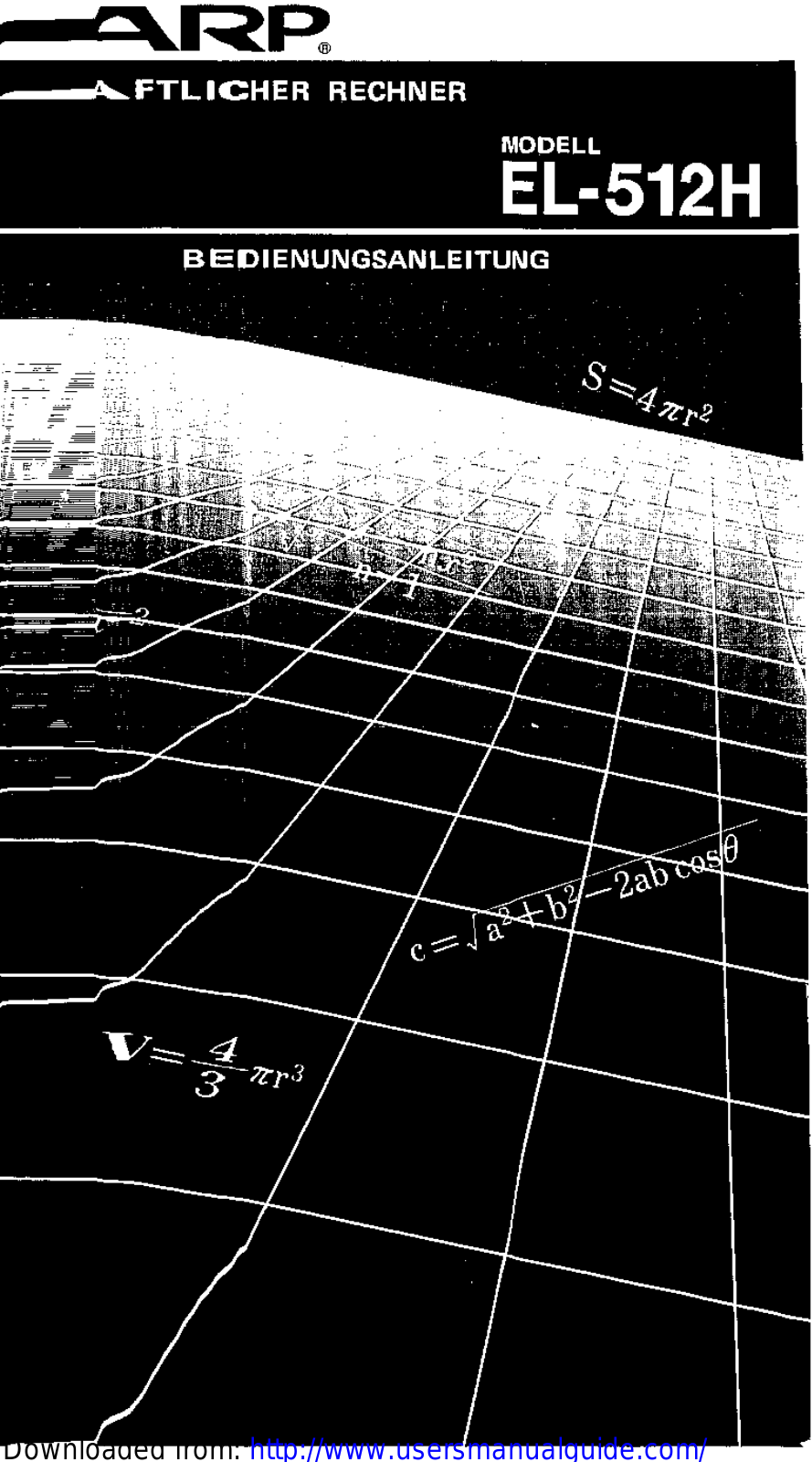 SHARP EL-512H User Manual