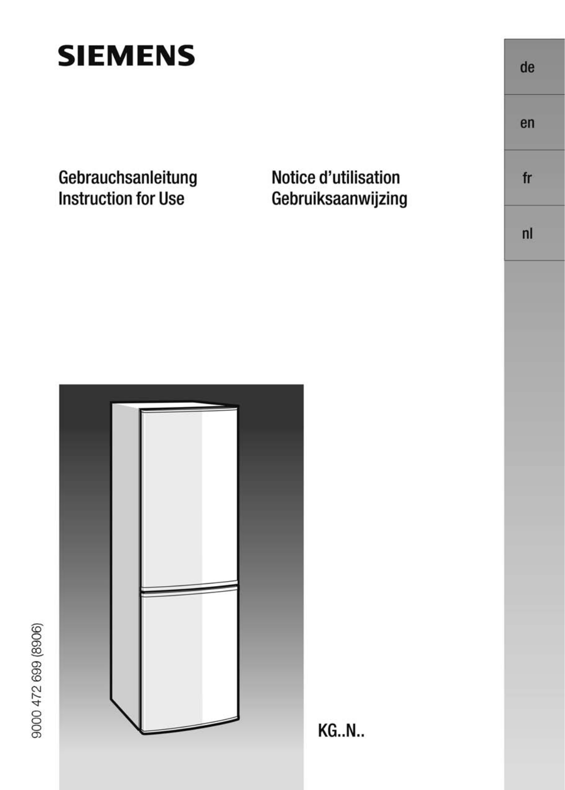 SIEMENS KG36NA13 User Manual