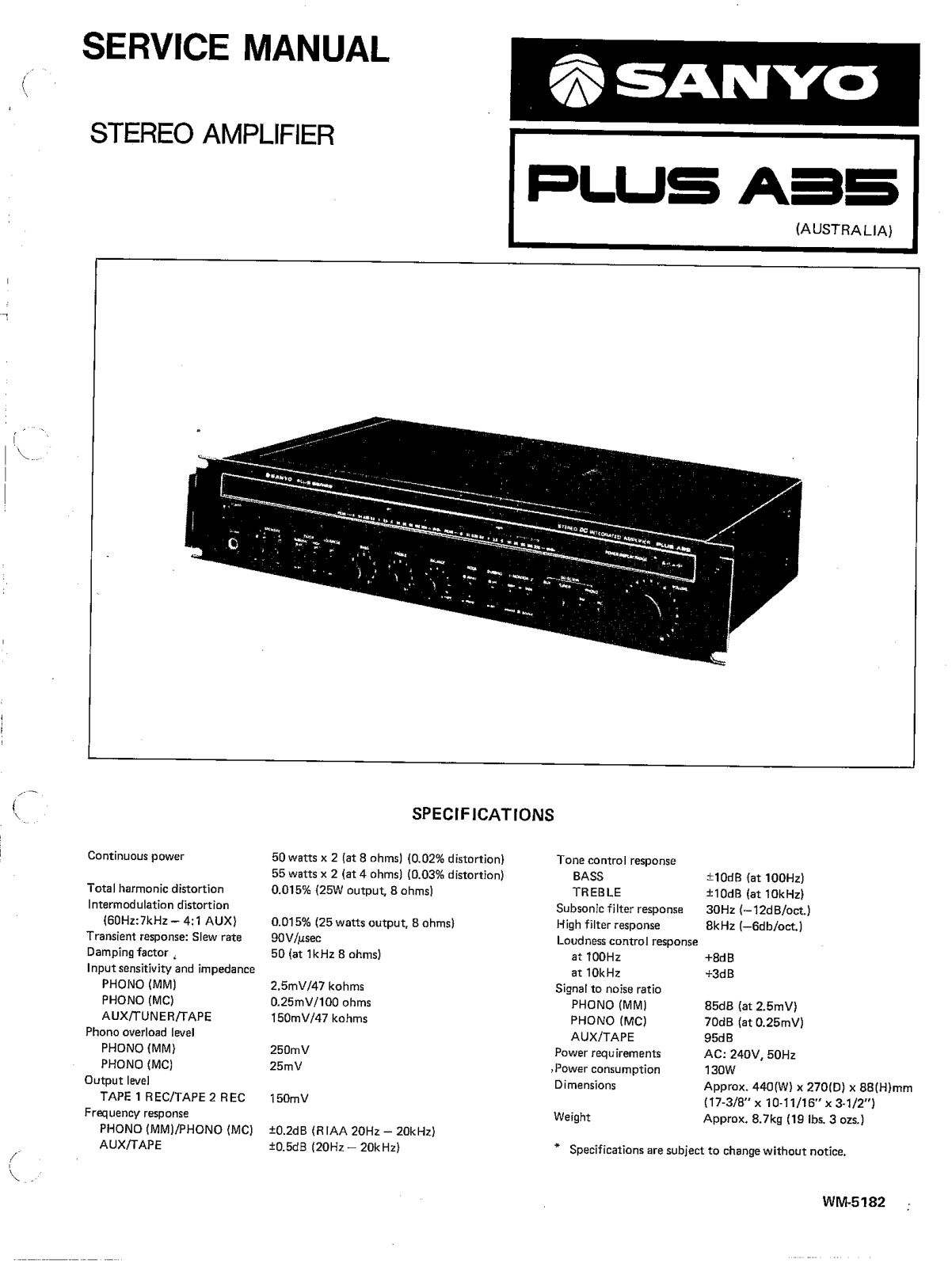 Sanyo Plus35 Schematic