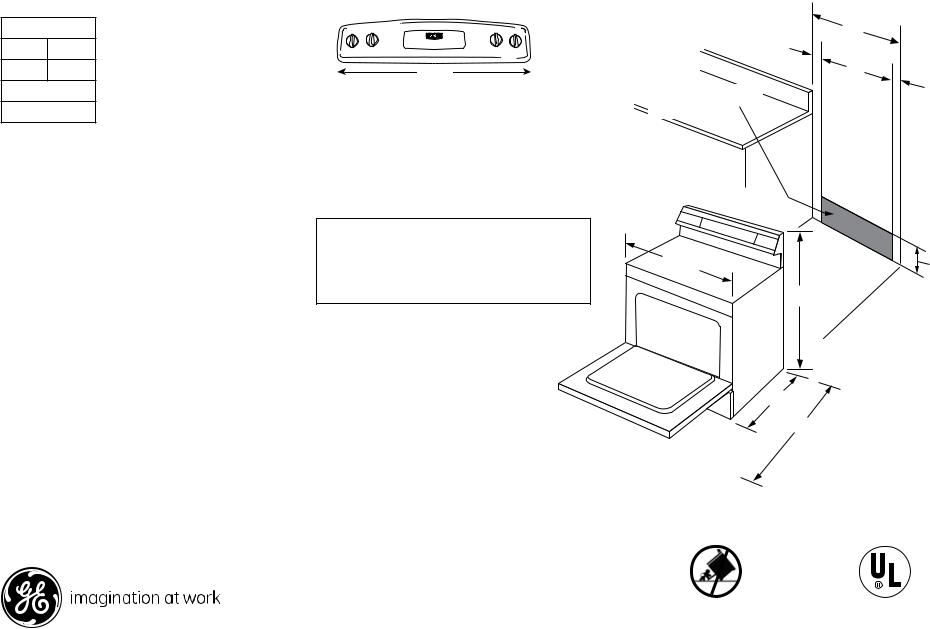 GE JB650DT Specification